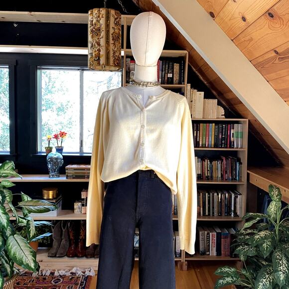 90s Cardigan Yellow - Picture 1 of 4